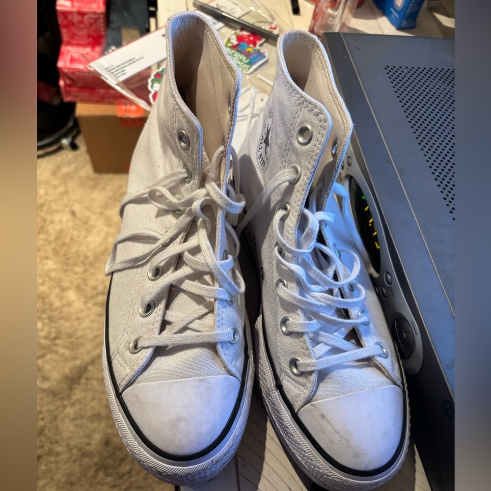 All White Platform Converse Women’s Size: 8.5